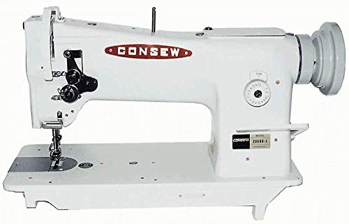 Consew 206RB-5 Walking Foot Industrial Sewing Machine with Table and Servo Motor