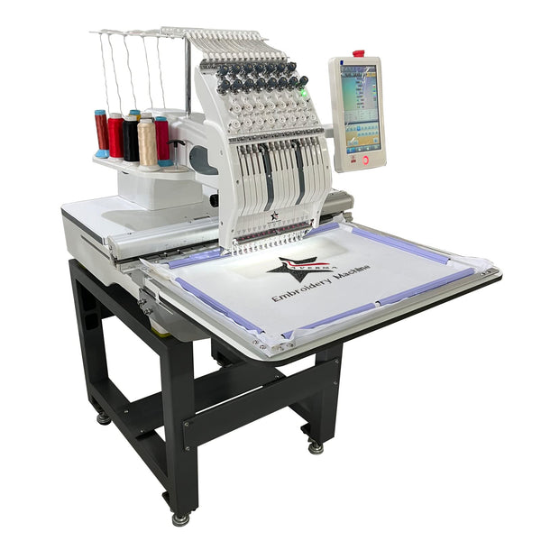 AVERMA 15 Needles Computerized Embroidery Machine for Hats and Clothing Automatic Commercial Embroidery Machine Single Head with 20''x16''